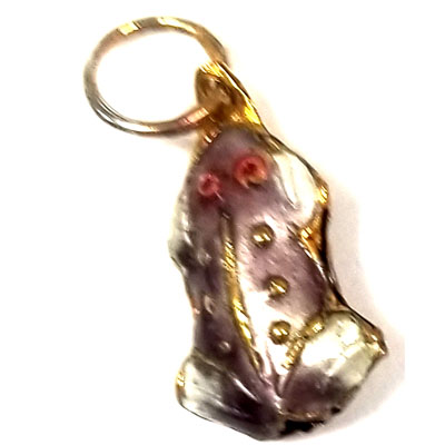 ENAMEL FROG 13X24MM PURPLE